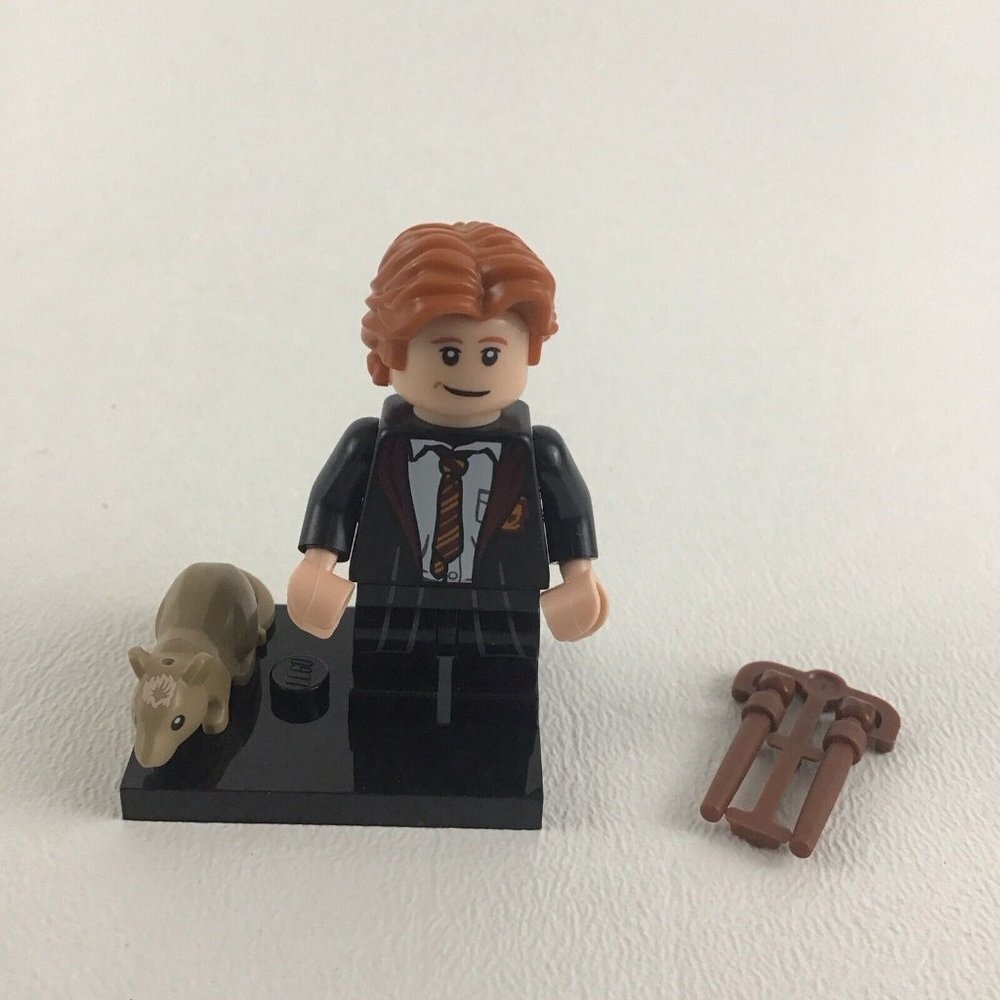 Lego Wizarding World Harry Potter Minifig Ron Weasley Pet Rat Scabbers 2018